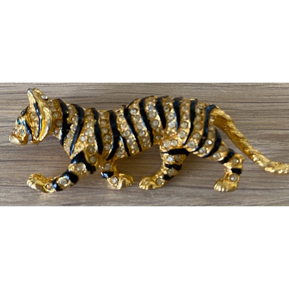 Retro Tiger Brooch Costume Jewellery - Picture 3 of 6